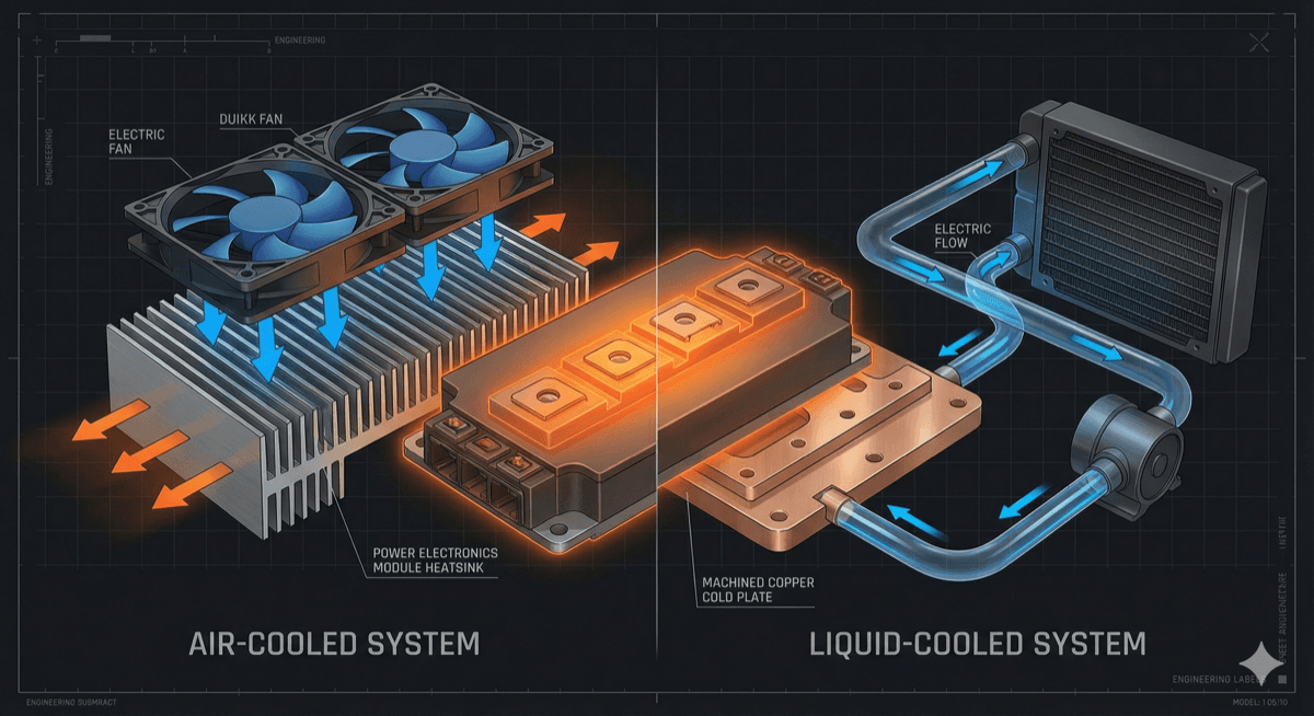Air Cooling vs Liquid Cooling for Power Electronics: Complete Comparison