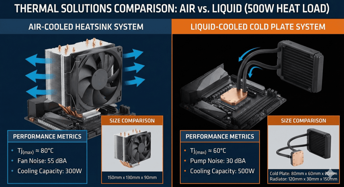 Air vs liquid cooling performance comparison