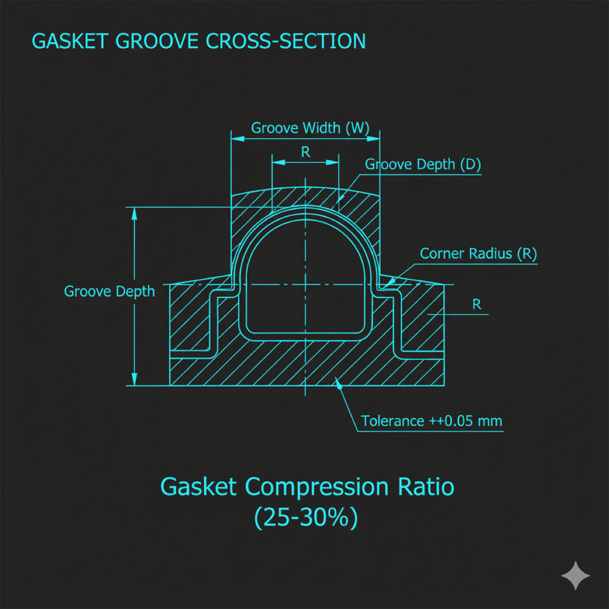 Gasket groove design parameters