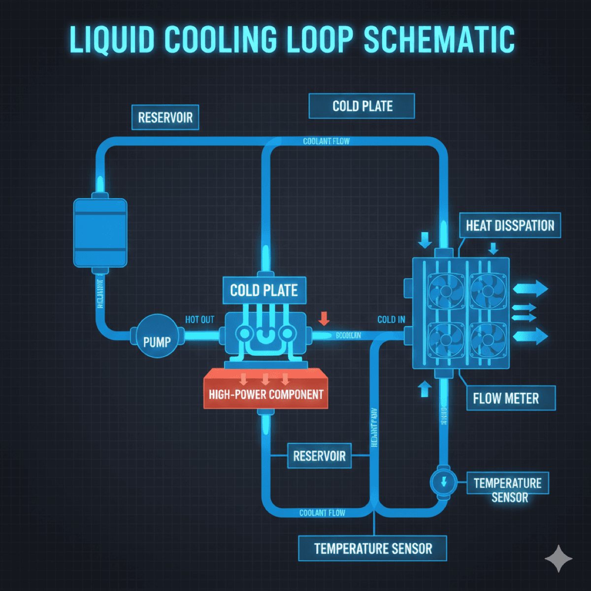 Complete liquid cooling system