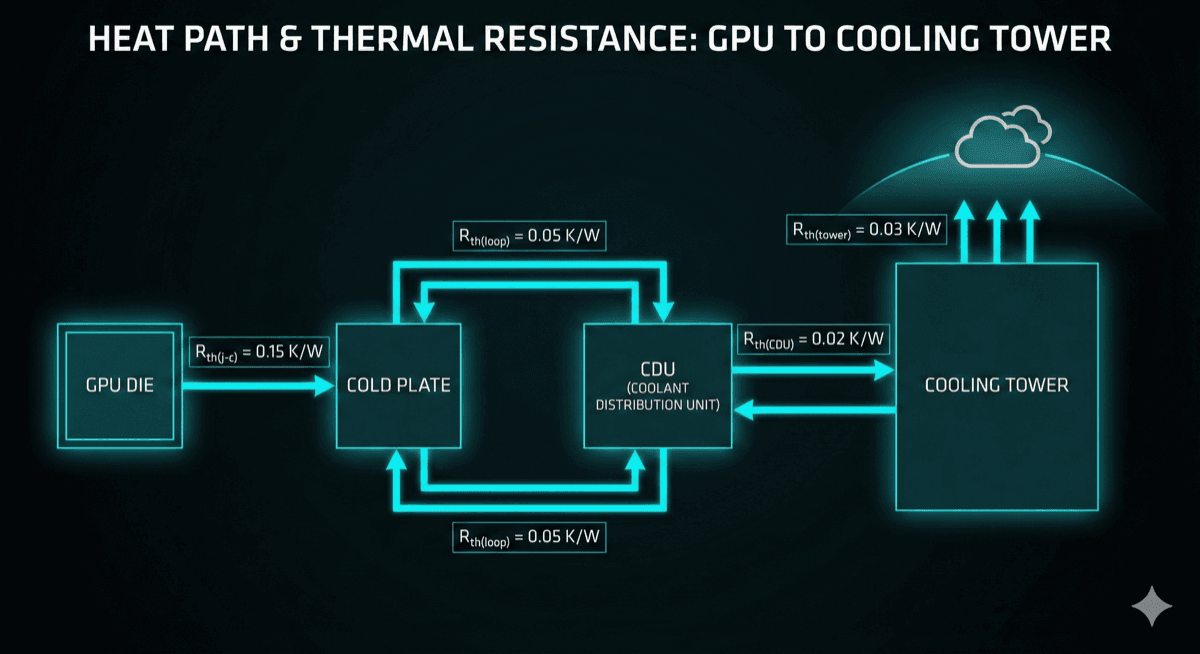 Complete thermal path in liquid-cooled AI systems