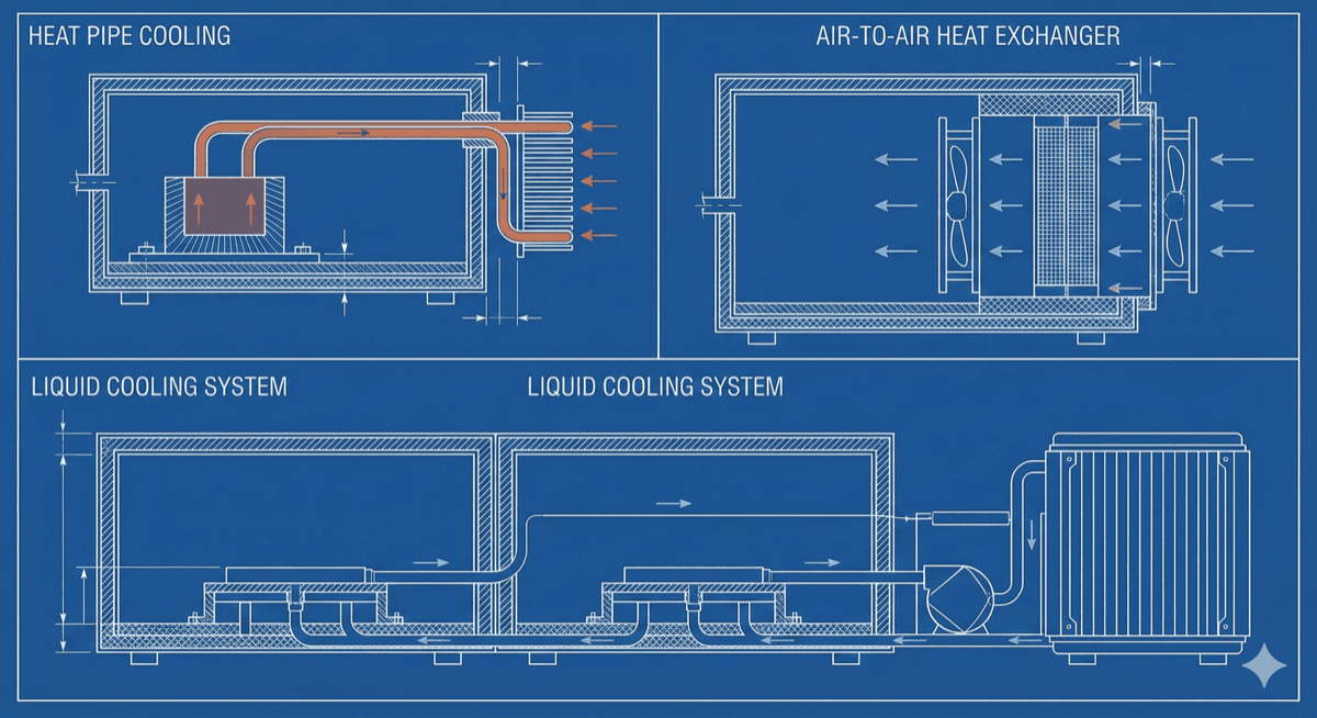 Cooling solutions for IP-rated enclosures