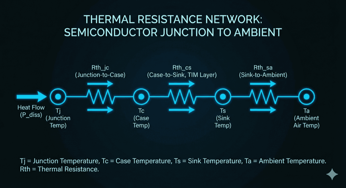 Thermal resistance network diagram