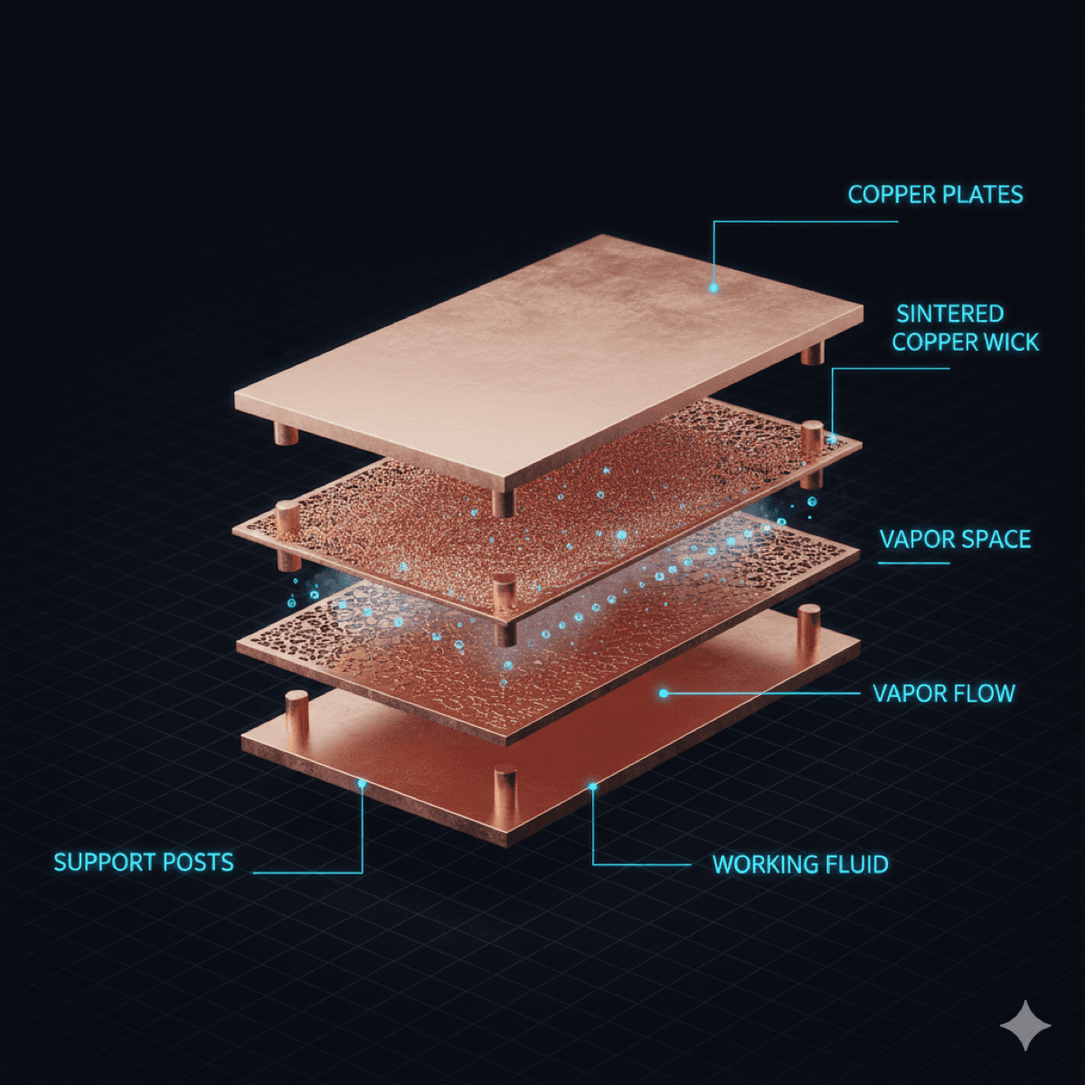 Vapor chamber internal structure